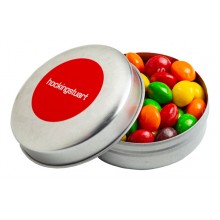 CANDLE TIN FILLED WITH SKITTLES 50G